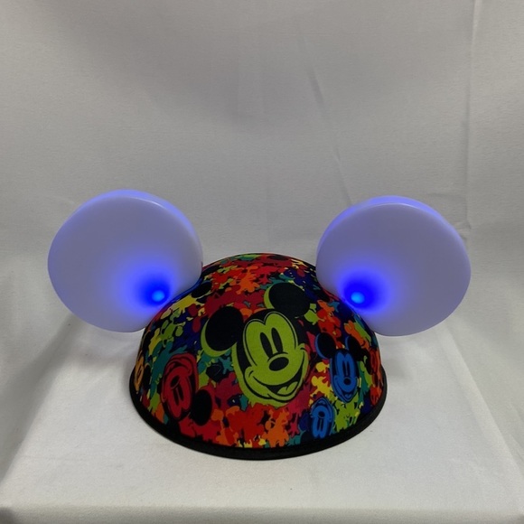 Disney Parks World of Color "Glow With The Show" Mickey Mouse Light Up Ears Hat - Picture 1 of 4